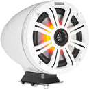 Kicker 46KMFC65W KMFC65 (165mm) Flat-Mount Marine Cans with 45KM654L speaker pair; white grill on white can - Bass Electronics