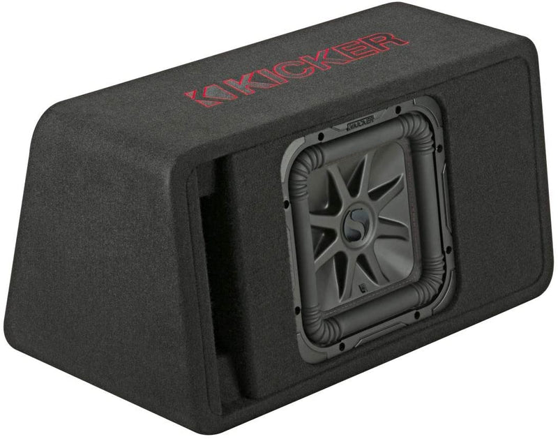 Kicker 45VL7R102 L7R 10-Inch (25cm) Subwoofer in a Trapezoidal Vented Enclosure, 2-Ohm, 500W - Bass Electronics