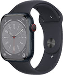 Apple Watch Series 8 (GPS) 45mm Midnight Aluminum Case with Midnight Sport Band - Medium/Large