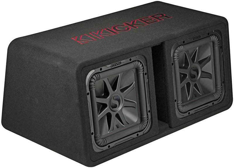 Kicker 45DL7R122 L7R 12-Inch (30cm) Dual Subwoofers in the CWR Style Vented Enclosure, 2-Ohm, 1200W - Bass Electronics