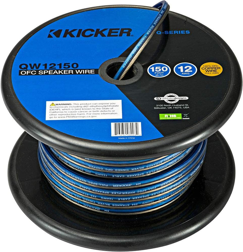 Kicker 46QW12150 Q-Series Speaker Wire, Spool, 12ga, 150ft - Bass Electronics