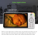 LeapFrog LF815HD - 1080p WiFi Remote Access Video Baby Monitor with 5” High Definition 720p Display, Night Light, Color Night Vision, (White), One Size - Bass Electronics