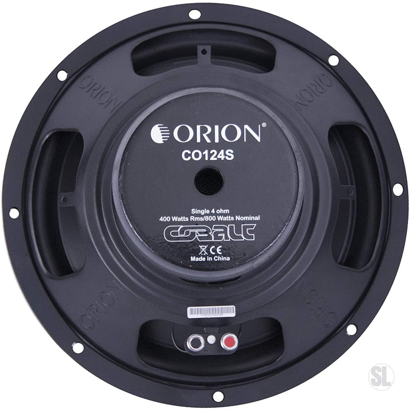 ORION CO124S Cobalt Series 12" 500W Subwoofer, Black - Bass Electronics