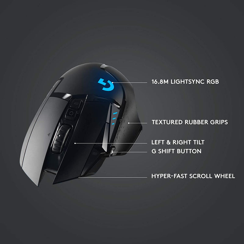 Logitech G502 LIGHTSPEED 25600 DPI Wireless Optical Gaming Mouse - Black (OPEN BOX)