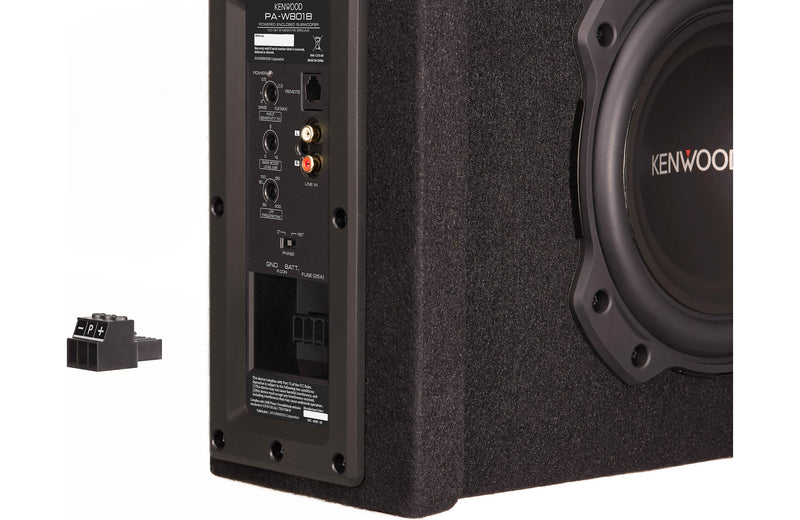 Kenwood PA-W801B Ported powered subwoofer enclosure with 8" sub and 200-watt amp - Bass Electronics