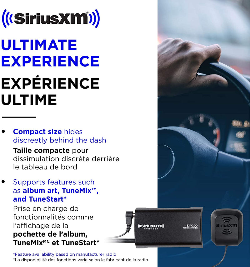 SiriusXM SXV300 Connect Vehicle Tuner for Satellite Radio, Easily Add