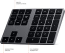 Satechi Bluetooth Extended Numeric Keypad - Slim Rechargeable 34-Key Numpad