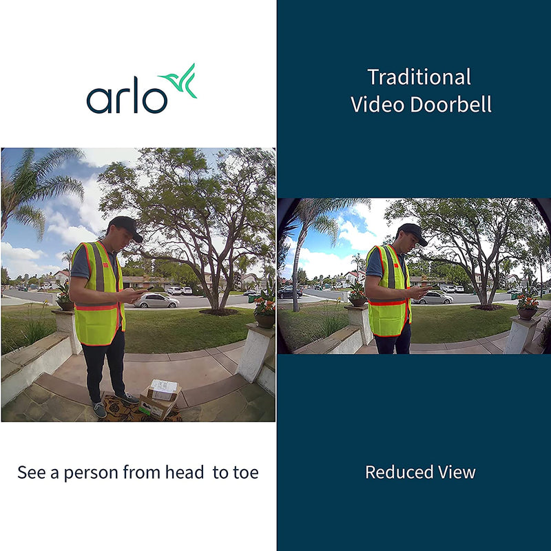 Arlo Video Doorbell | HD Video, Weather-Resistant, 2-Way Audio | Motion Detection and alerts | Compatible with Alexa | (AVD1001) - Bass Electronics