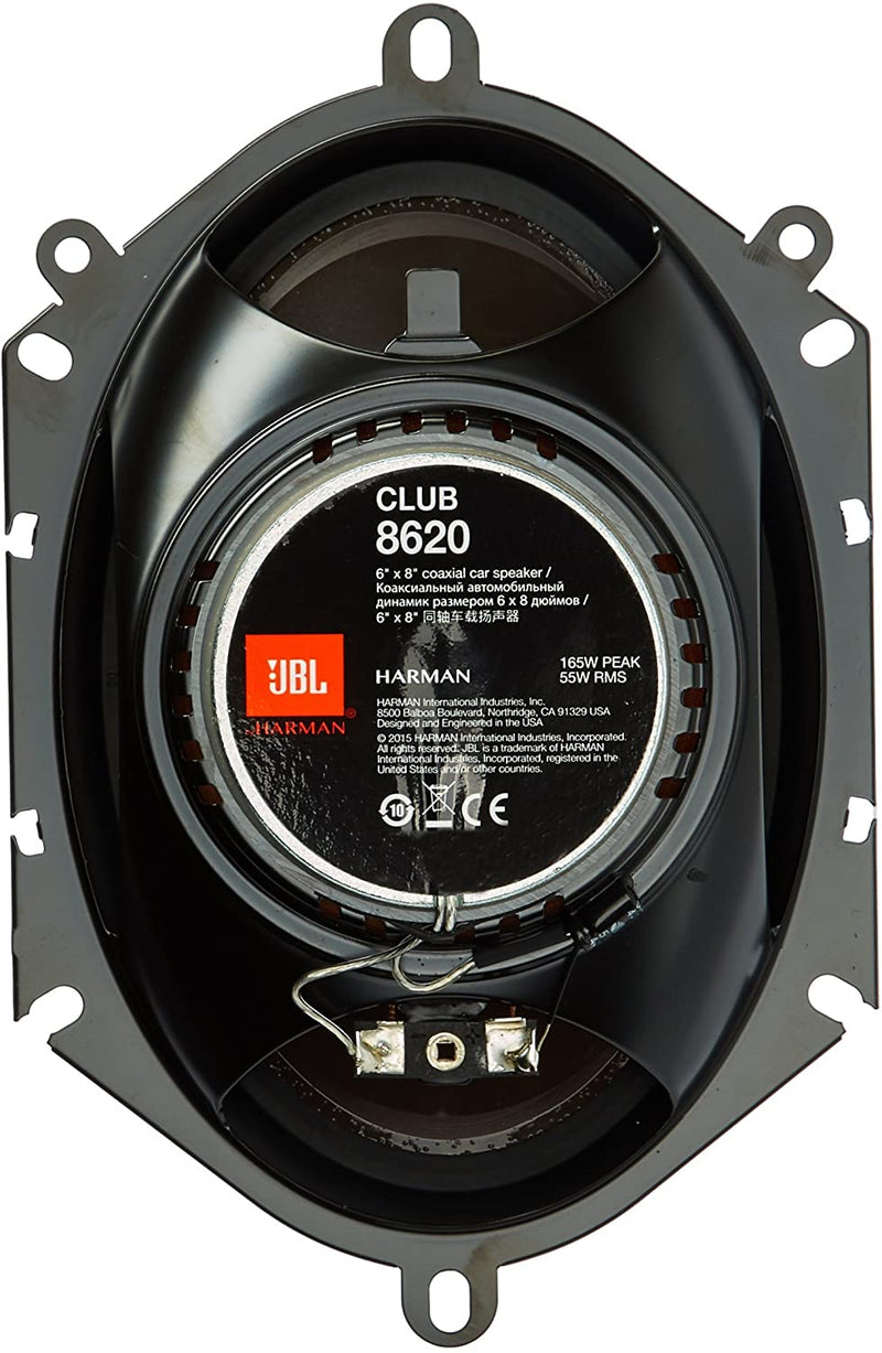 JBL Club 8620 5x7/6x8 2-Way Coaxial Speaker System, Black - Bass Electronics