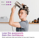 Shark HD102C Blow Dryer HyperAIR Fast-Drying with IQ 2-in-1 Concentrator, Ionic, No Heat Damage, for All Hair Types, Stone - Bass Electronics