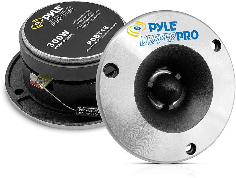 Pyle-Pro PDBT18 3.75-Inch Aluminum Bullet Titanium Horn Tweeter - Bass Electronics