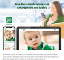 LeapFrog LF815HD - 1080p WiFi Remote Access Video Baby Monitor with 5” High Definition 720p Display, Night Light, Color Night Vision, (White), One Size - Bass Electronics