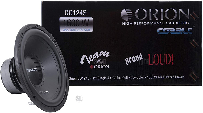 ORION CO124S Cobalt Series 12" 500W Subwoofer, Black - Bass Electronics