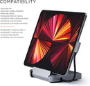 Satechi Stand & Hub for iPad, USB-C Hub 6-in-1, Foldable Stand - 60W USB-C PD, 4K HDMI, USB-A Data Port, Micro/SD Card Readers, 3.5mm Audio Jack - for M2/ M1 iPad Pro, M1 iPad Air, iPad Mini.
