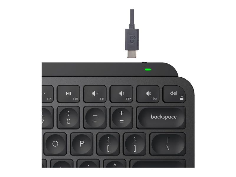 Logitech MX Keys Mini Bluetooth Backlit Ergonomic Keyboard - Black - English - Bass Electronics
