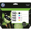 HP 940XL Black High Yield & 940 Cyan, Magenta and Yellow Original Ink Cartridges, 4 Pack (CZ143FN) - Bass Electronics