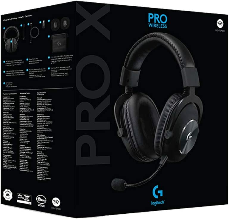 Logitech Pro X LIGHTSPEED Wireless Gaming Headset with Microphone - Black - Bass Electronics