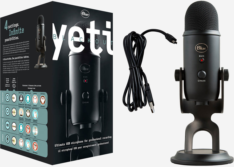 Blue Microphones Yeti USB Microphone - Blackout Edition - Bass Electronics