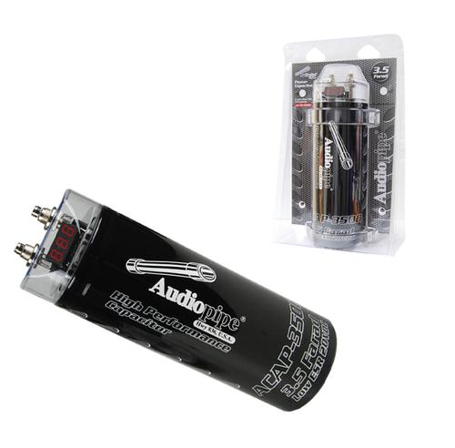 Audiopipe high performance capacitor ACAP-3500 3.5 Farad Power Capacitor - Bass Electronics