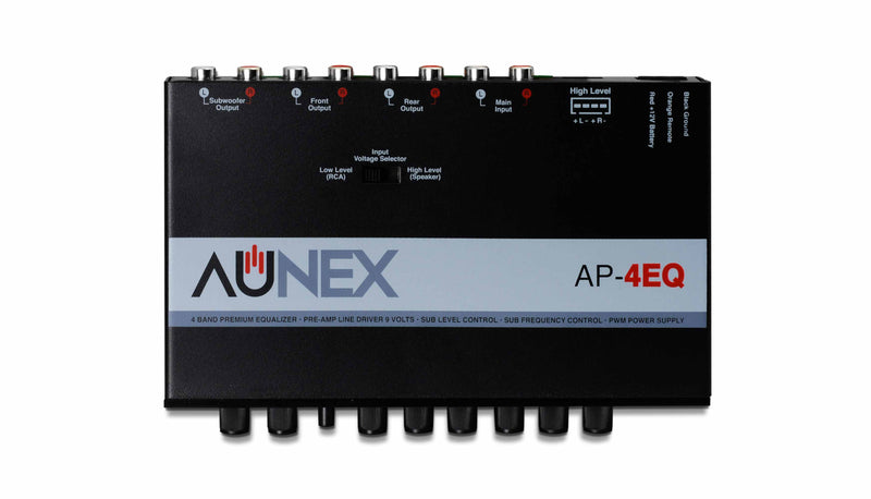 Aunex 4 Band Premium Performance Equilizer 9 Volts Max Output AP-4EQ - Bass Electronics