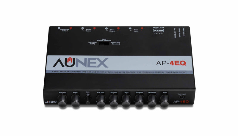 Aunex 4 Band Premium Performance Equilizer 9 Volts Max Output AP-4EQ - Bass Electronics