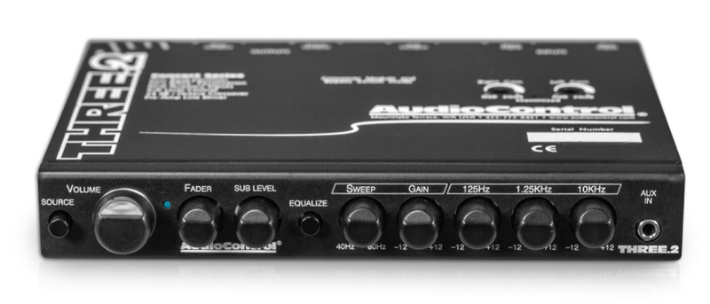 AudioControl Three.2 In-Dash Equalizer/Crossover with Aux Input - Bass Electronics
