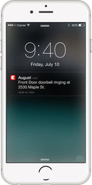 August Doorbell HD WiFi Surveillance Camera with Two Way Audio - Silver - Bass Electronics