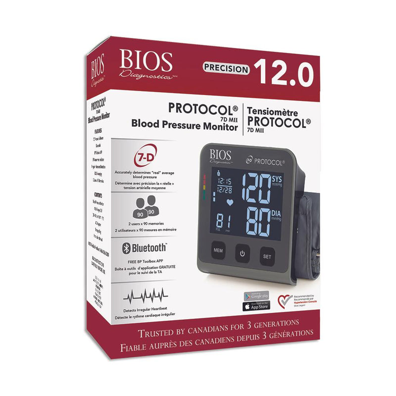 BIOS Diagnostics Protocol 7DMII Bluetooth Blood Pessure Monitor 12.0 - Bass Electronics