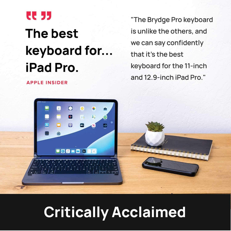 Brydge Pro Keyboard for iPad Pro 11" - Space Grey - Bass Electronics