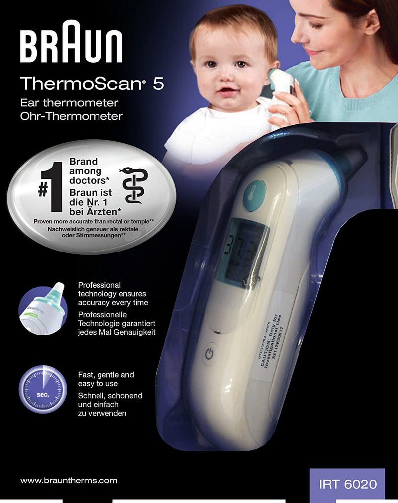 Braun ThermoScan IRT6020 Digital Ear Thermometer - Bass Electronics