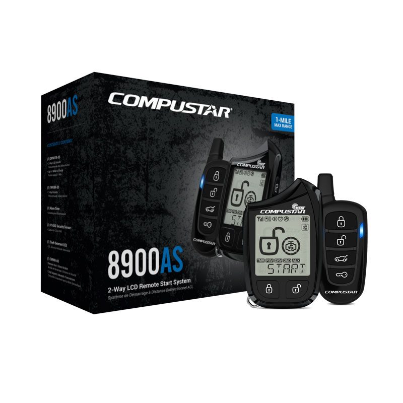 Compustar CS8900-AS 2 way lcd Remote + Start  Security - Bass Electronics