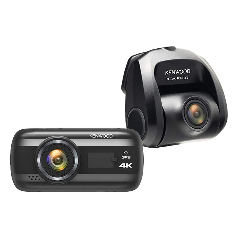Kenwood DRV-A601WDP 4K Ultra HD dash cam with 3" display, Wi-Fi, and GPS — includes rear-view cam - Bass Electronics