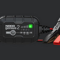 NOCO GENIUS2 Smart Battery Charger/Maintainer/Desulfator, 2-Amp, 6V/12V - Bass Electronics