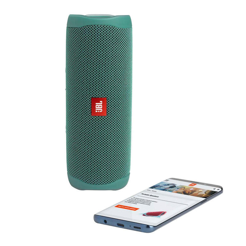 JBL Flip 5 Eco Edition Waterproof Bluetooth Wireless Speaker - Forest Green - Bass Electronics