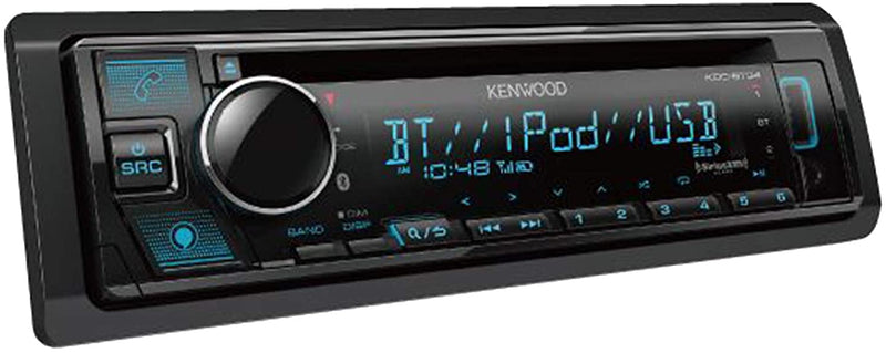 Kenwood KDC-BT34 Single Din CD/USB/AUX/ Bluetooth Audio Receiver - Bass Electronics