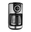 KitchenAid KCM1202OB 12-Cup Glass Carafe Coffee Maker, Onyx Black - Bass Electronics