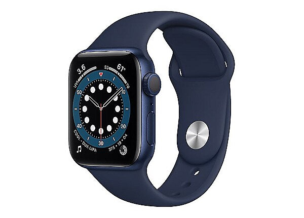 Apple Watch Series 6 (GPS) 40mm Blue Aluminum Deep Navy Sport Band - Bass Electronics