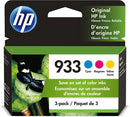 HP - 933 3-Pack Standard Capacity Ink Cartridges - Cyan/Magenta/Yellow - Bass Electronics