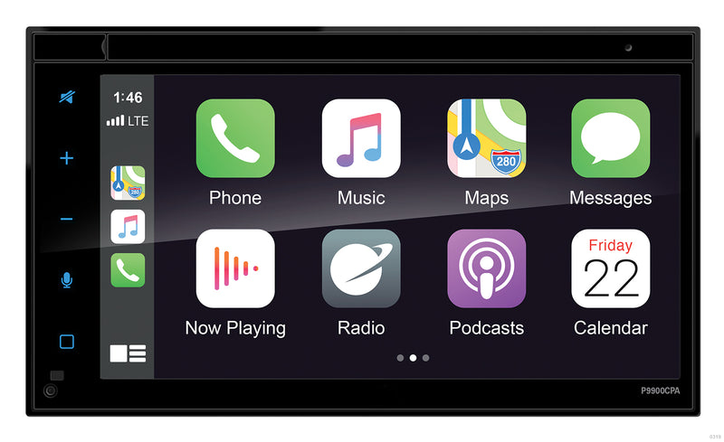 Planet Audio 6.75" Double-DIN Touchscreen Receiver with Apple CarPlay and Android Auto (P9900CPA) - Bass Electronics