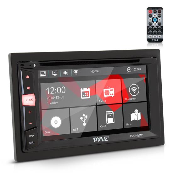 Pyle PLDN83BT 6.2 inch Double DIN Car Stereo Receiver with Bluetooth