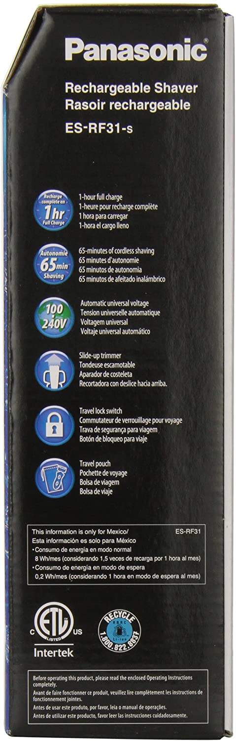 Panasonic ESRF31S Rechargeable Wet/Dry Shaver (Silver) - Bass Electronics