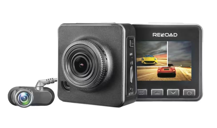 Reload Auto Camera Reload Dual Dashboard and Backup Camera Super Night Vision, 140° View,