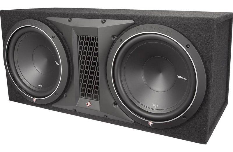 Rockford Fosgate Punch P1-2X10 Ported enclosure with two 10" Punch Subwoofers - Bass Electronics