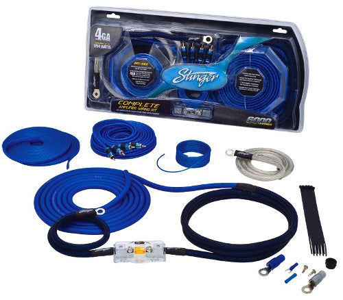 Stinger Elite 4GA 5000 Series Complete Amplifier Wiring Kit - Bass Electronics