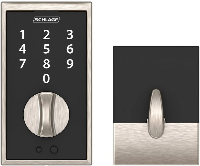 Schlage Touch Century Deadbolt (Satin Nickel) BE375 CEN 619 by Schlage Lock Company - Bass Electronics