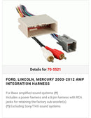 Metra 70-5521 ford premium audio harness - Bass Electronics