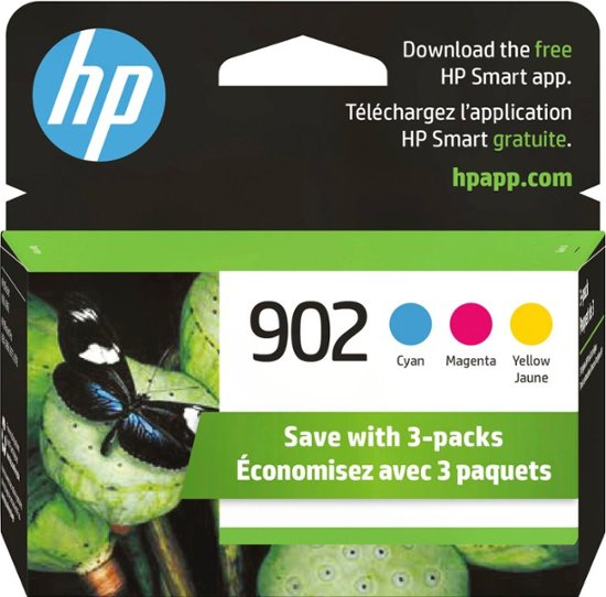 HP - 902 3-pack Standard Capacity Ink Cartridges - Cyan/Magenta/Yellow - Bass Electronics