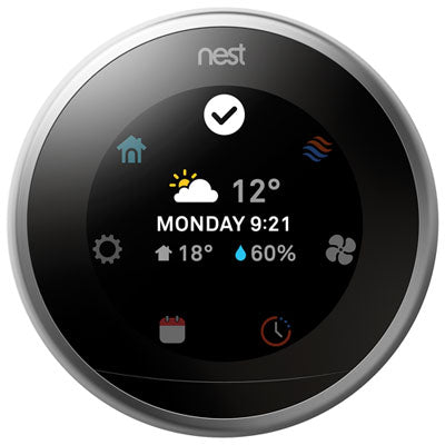 Google Nest Wi-Fi Smart Learning Thermostat (3rd Generation) - Stainless Steel - Bass Electronics