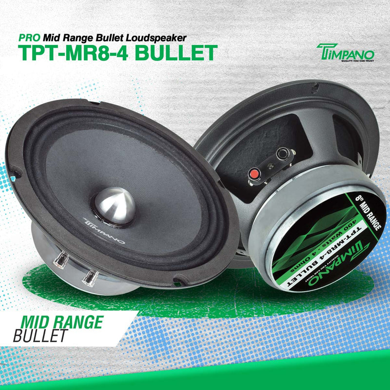 Timpano 8 Inch Midrange ( TPT-MR8-4 BULLET ) - Bass Electronics