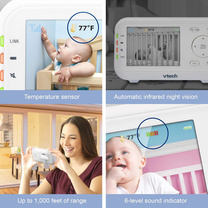 VTech VM3261 2.8” Digital Video Baby Monitor with Pan & Tilt Camera - Bass Electronics